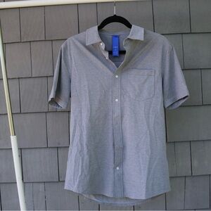 Kit and Ace Men's Gray Short Sleeve Button Down Shirt